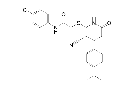 acetamide, N-(4-chlorophenyl)-2-[[3-cyano-1,4,5,6-tetrahydro-4-[4-(1-methylethyl)phenyl]-6-oxo-2-pyridinyl]thio]-