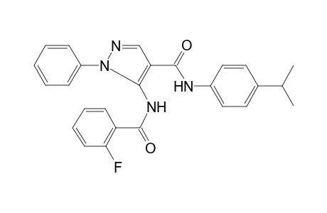 1H-Pyrazole-4-carboxamide, 5-[(2-fluorobenzoyl)amino]-N-[4-(1-methylethyl)phenyl]-1-phenyl-