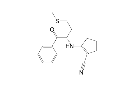 1-Cyclopentene-1-carbonitrile, 2-[[1-benzoyl-3-(methylthio)propyl]amino]-, (S)-