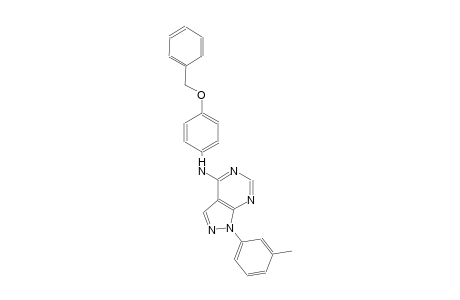 1H-pyrazolo[3,4-d]pyrimidin-4-amine, 1-(3-methylphenyl)-N-[4-(phenylmethoxy)phenyl]-
