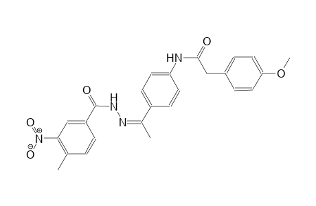 2-(4-methoxyphenyl)-N-{4-[(1Z)-N-(4-methyl-3-nitrobenzoyl)ethanehydrazonoyl]phenyl}acetamide
