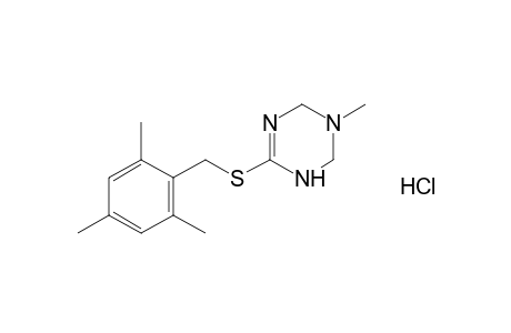 3-methyl-1,2,3,4-tetrahydro-6-[(2,4,6-trimethylbenzyl)thio]-s-triazine, monohydrochloride