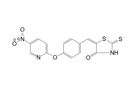 (5E)-5-{4-[(5-nitro-2-pyridinyl)oxy]benzylidene}-2-thioxo-1,3-thiazolidin-4-one
