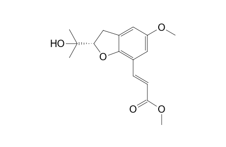 2(S)-(1'-Hydroxy-1'-methylethyl)-5-methoxy-7-[2"-(methoxycarbonyl)ethenyl]-2,3-dihydrobenzofuran