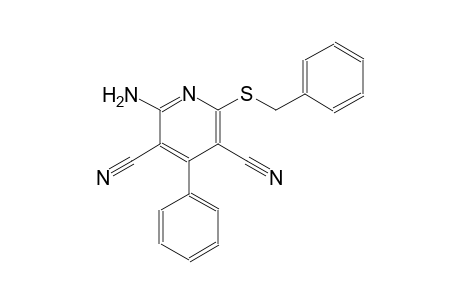 2-amino-6-(benzylsulfanyl)-4-phenyl-3,5-pyridinedicarbonitrile