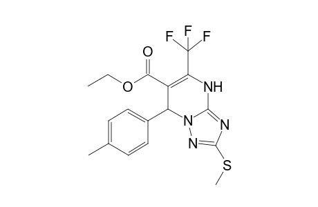 Ethyl 7-(4-methylphenyl)-2-methylthio-5-trifluoromethyl-4,7-dihydro-1,2,4-triazolo[1,5-a]pyrimidine-6-carboxylate