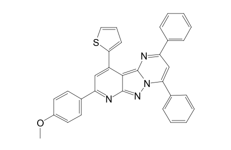8-(4-Methoxyphenyl)-2,4-diphenyl-10-(thiophen-2-yl)pyrido[2',3':3,4]pyrazolo[1,5-a]pyrimidine
