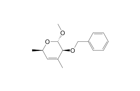 2H-Pyran, 3,6-dihydro-2-methoxy-4,6-dimethyl-3-(phenylmethoxy)-, [2S-(2.alpha.,3.beta.,6.beta.)]-