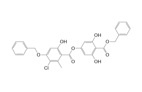Benzoic acid, 3-chloro-6-hydroxy-2-methyl-4-(phenylmethoxy)-, 3,5-dihydroxy-4-[(phenylmethoxy)carbonyl]phenyl ester