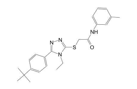 2-{[5-(4-tert-butylphenyl)-4-ethyl-4H-1,2,4-triazol-3-yl]sulfanyl}-N-(3-methylphenyl)acetamide