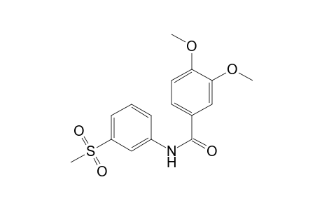 3,4-Dimethoxy-N-[3-(methylsulfonyl)phenyl]benzamide