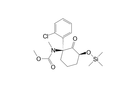 Methyl ester of cis-(.+-.)-[1-(2-chlorophenyl)-2-oxo-3-[(trimethylsilyl)oxy]cyclohexyl]methylcarbamic acid