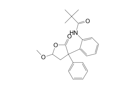 Propanamide, 2,2-dimethyl-N-[2-(tetrahydro-5-methoxy-2-oxo-3-phenyl-3-furanyl)phenyl]-, trans-