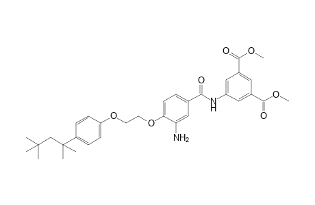 5-{3-amino-4-{2-[p-(1,1,3,3-tetramethylbutyl)phenoxy]ethoxy}benzamido}isophthalic acid, dimethyl ester