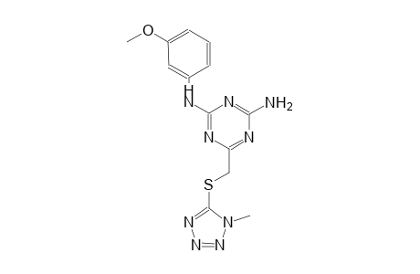 1,3,5-triazine-2,4-diamine, N~2~-(3-methoxyphenyl)-6-[[(1-methyl-1H-tetrazol-5-yl)thio]methyl]-