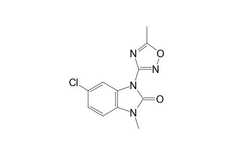 5-chloro-1-methyl-3-(5-methyl-1,2,4-oxadiazol-3-yl)-2-benzimidazolinone