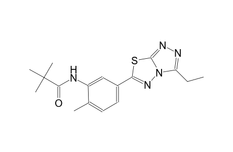 N-[5-(3-ethyl[1,2,4]triazolo[3,4-b][1,3,4]thiadiazol-6-yl)-2-methylphenyl]-2,2-dimethylpropanamide