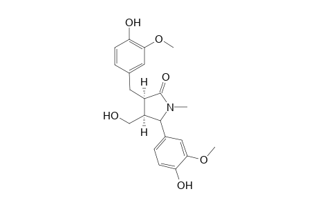(3R,4S)-3-(4-Hydroxy-3-methoxy-benzyl)-5-(4-hydroxy-3-methoxy-phenyl)-4-hydroxymethyl-1-methyl-pyrrolidin-2-one