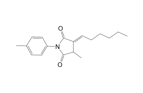 3-Hex-(Z)-ylidene-4-methyl-1-p-tolyl-pyrrolidine-2,5-dione