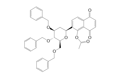 5-ACETOXY-6-(3',4',6'-TRI-O-BENZYL-2'-DEOXY-BETA-D-ARABINO-HEXOPYRANOSYL)-NAPHTHALENE-1,4-DIONE