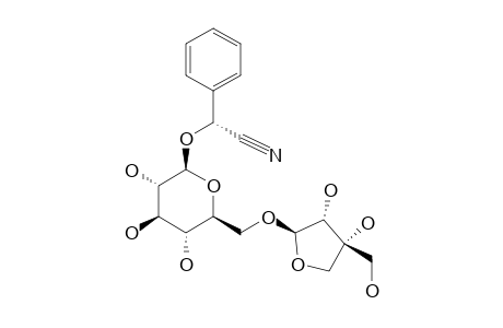 OXYANTHIN;2R-BETA-D-APIO-D-FURANOSYL-(1->6)-BETA-D-GLUCOPYRANOSYLOXY-PHENYLACETONITRILE