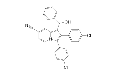 2,3-bis(4-chlorophenyl)-1-[hydroxy(phenyl)methyl]-7-indolizinecarbonitrile
