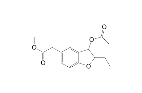 5-Benzofuranacetic acid, 3-(acetyloxy)-2-ethyl-2,3-dihydro-, methyl ester
