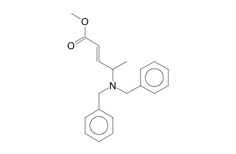2-(E)-Pentenoic acid, 4-(dibenzylamino)-, methyl ester