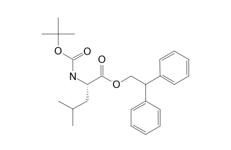 (2S)-TERT.-BUTOXYCARBONYLAMINO-4-METHYL-PENTANOIC-ACID-2,2-DIPHENYL-ETHYLESTER