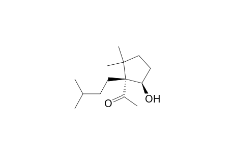 Ethanone, 1-[5-hydroxy-2,2-dimethyl-1-(3-methylbutyl)cyclopentyl]-, trans-