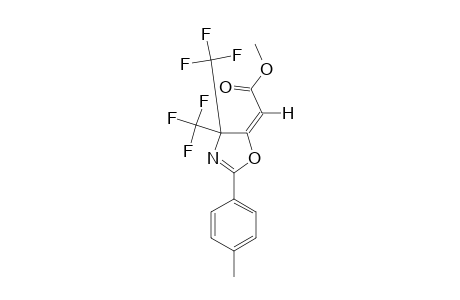 (E)-[2-(4-METHYLPHENYL)-4,4-BIS-(TRIFLUOROMETHYL)-2-OXAZOLIN-5-YLIDENE]-ACETIC-ACID-METHYLESTER