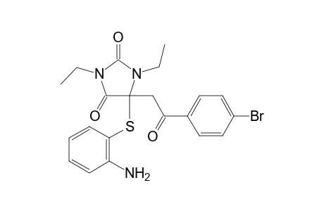 5-[(2-aminophenyl)thio]-5-[2-(4-bromophenyl)-2-oxoethyl]-1,3-diethylimidazolidine-2,4-dione