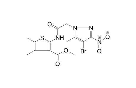 methyl 2-{[(4-bromo-5-methyl-3-nitro-1H-pyrazol-1-yl)acetyl]amino}-4,5-dimethyl-3-thiophenecarboxylate