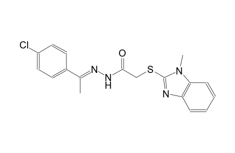 acetic acid, [(1-methyl-1H-benzimidazol-2-yl)thio]-, 2-[(E)-1-(4-chlorophenyl)ethylidene]hydrazide