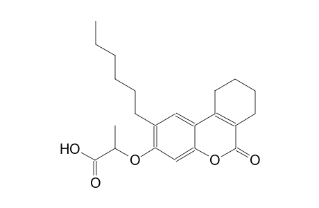 propanoic acid, 2-[(2-hexyl-7,8,9,10-tetrahydro-6-oxo-6H-dibenzo[b,d]pyran-3-yl)oxy]-