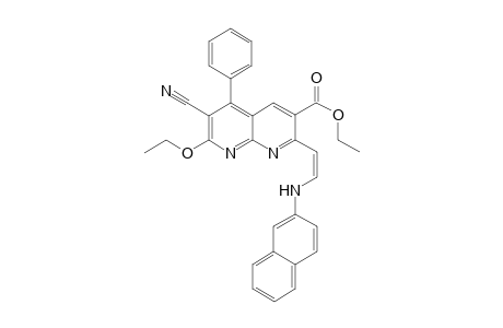 3-Cyano-2-ethoxy-6-ethoxycarbonyl-7-[2-(naphth-2-ylamino)vinyl]-4-phenyl-1,8-naphthyridine