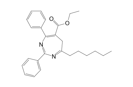 5-(Ethoxycarbonyl)-7-hexyl-2,4-diphenyl-6H-[1,3]-diazepine