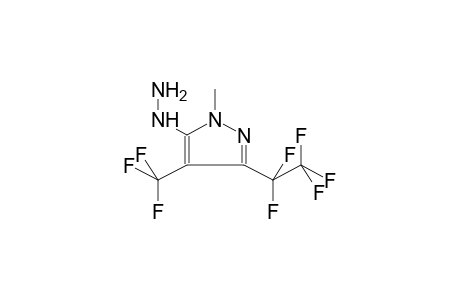 1-METHYL-3-PENTAFLUOROETHYL-4-TRIFLUOROMETHYL-5-HYDRAZINOPYRAZOLE