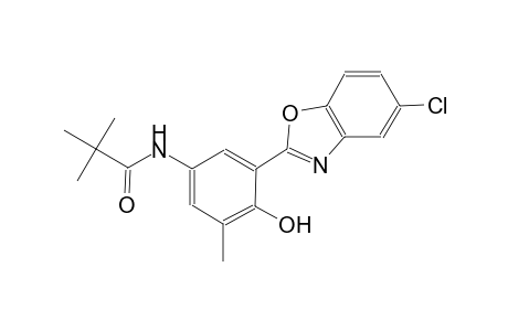 N-[3-(5-chloro-1,3-benzoxazol-2-yl)-4-hydroxy-5-methylphenyl]-2,2-dimethylpropanamide