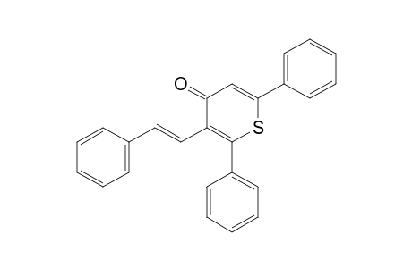 4H-thiopyran-4-one, 2,6-diphenyl-3-[2-phenylethenyl]-