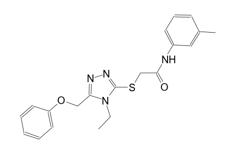 2-{[4-ethyl-5-(phenoxymethyl)-4H-1,2,4-triazol-3-yl]sulfanyl}-N-(3-methylphenyl)acetamide