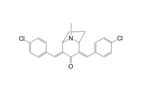 8-azabicyclo[3.2.1]octan-3-one, 2,4-bis[(4-chlorophenyl)methylene]-8-methyl-, (2E,4E)-