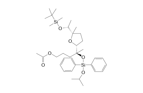 (1"R,2'R,4S,5'S)-4-[[(Diphenylisopropoxy)silyl]oxy]-4-[5'-[1"-[(tert-butyldimethylsilyl)oxy]ethyl]-2',3',4',5'-tetrahydro-5'-methylfuran-2'-yl]pentyl Ethanoate