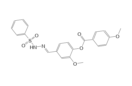 2-methoxy-4-{(E)-[(phenylsulfonyl)hydrazono]methyl}phenyl 4-methoxybenzoate