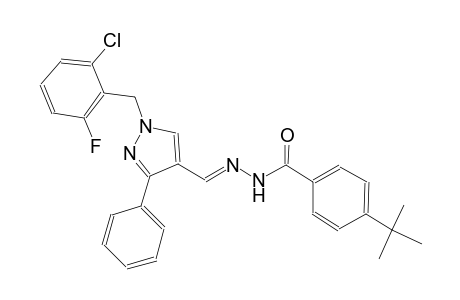 4-tert-butyl-N'-{(E)-[1-(2-chloro-6-fluorobenzyl)-3-phenyl-1H-pyrazol-4-yl]methylidene}benzohydrazide