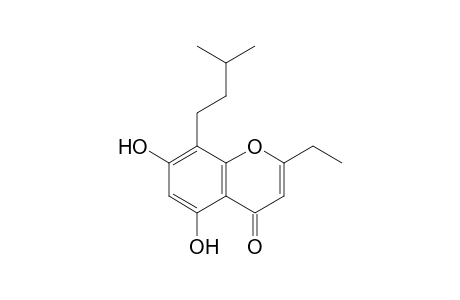 2-Ethyl-5,7-dihydroxy-6-(3-methylbutyl)chromone