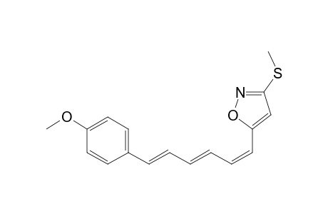 3-Methylthio-5-(6-(4-methoxyphenyl)-1,3,5-hexatrienyl)isoxazole