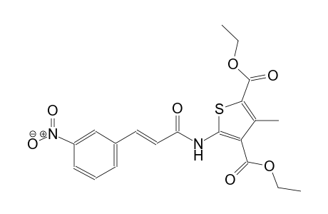 diethyl 3-methyl-5-{[(2E)-3-(3-nitrophenyl)-2-propenoyl]amino}-2,4-thiophenedicarboxylate