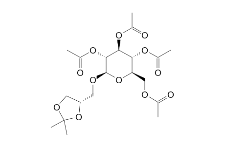 ((4R)-2,2-DIMETHYL-1,3-DIOXOLAN-4-YL)-METHYL-TETRA-O-ACETYL-BETA-D-GLUCOPYRANOSIDE