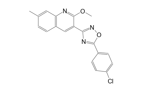 3-[5-(4-chlorophenyl)-1,2,4-oxadiazol-3-yl]-2-methoxy-7-methylquinoline